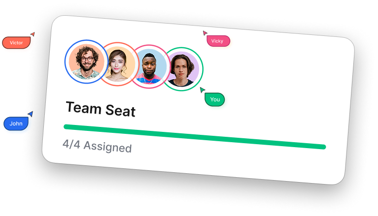 Four of four team seats assigned